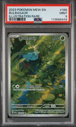 Bulbasaur 166/165 Pokemon TCG English Illustration Rare PSA 9 MINT SV 151 - Image 1