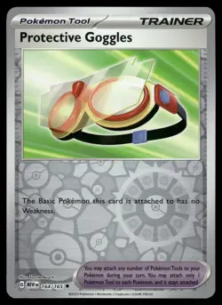 Protective Goggles 164/165 - SV: 151 - Reverse Holo - Pokemon TCG - NM - Image 1