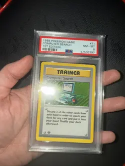 1999 POKEMON BASE SET 71 COMPUTER SEARCH 1ST EDITION PSA 8 NEAR MINT - MINT - Image 2