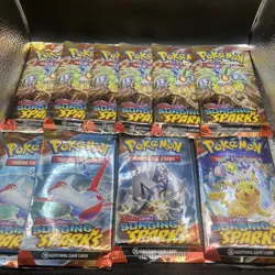 Pokemon TCG Scarlet & Violet Surging Sparks Booster Pack Lot (10) New & Sealed - Image 1