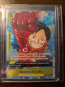 One Piece Monkey D.Luffy OP07-109 Alt Art Parallel LP - Image 1