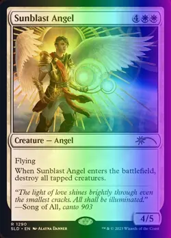 MTG Sunblast Angel (1290/3004) Secret Lair Drop Series LP FOIL - Image 1