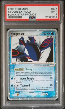 2006 POKEMON BLACK STAR PROMOS #037 KYOGRE EX-HOLO PSA 9 - Image 1