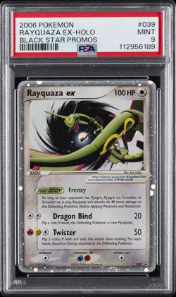 2006 POKEMON BLACK STAR PROMOS #039 RAYQUAZA EX-HOLO PSA 9 - Image 1