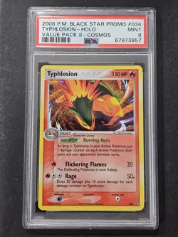 PSA 9 Typhlosion 034 Promo 2006 P.M. TCG Black Star Vintage Holo Pokemon Graded - Image 1