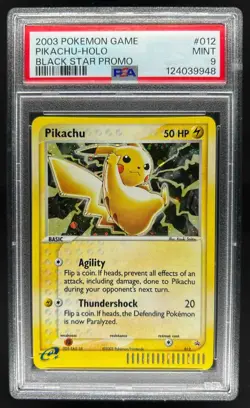 2003-2006 Pokemon Nintendo Black Star Promos Pikachu #012 PSA 9 - Image 1