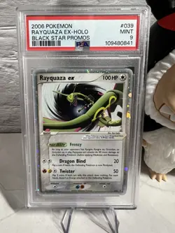 PSA 9 Rayquaza ex Black Star Ultra Rare Promo #039 Mint Pokemon 2006 - Image 1