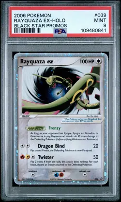PSA 9 Rayquaza ex Black Star Ultra Rare Promo #039 Mint Pokemon 2006 - Image 3
