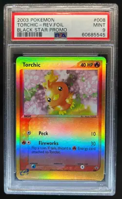 2003-2006 Pokemon Nintendo Black Star Promos Torchic Reverse Holo Foil 008 PSA 9 - Image 1