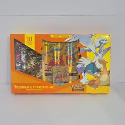 Pokemon TCG Reshiram Charizard GX Premium Collection Box New Sealed Evolving Ski - Image 1