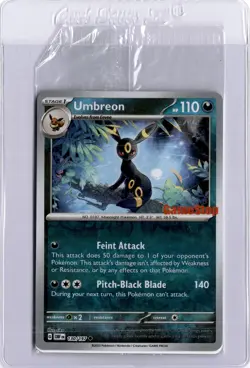 2023 Umbreon 130/197 Gamestop promo Pokemon Card Sealed English Stamped - Image 1