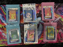 Pokemon Card Valentine’s Day Lot 36 Packs Of 5 Cards Each, Lunch Box Pikachu Tin - Image 1