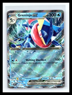 💥 Pokemon Greninja EX Stellar Crown Holo Card 041/142 SV07 2024 - Image 1