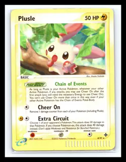 💥 Plusle - 8/97 - Holo Rare e-Series EX Dragon - Pokemon Card - - Image 1