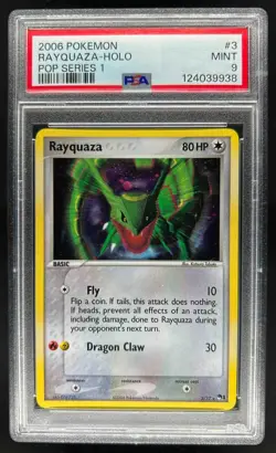 2004 Pokemon POP Series 1 Rayquaza Holo #3/17 PSA 9 - Image 1