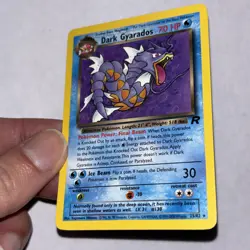 Dark Gyarados 25/82 Non Holo Team Rocket Rare Pokemon WoTC 1999 Vintage LP - Image 4