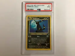 Pokemon Neo Discovery UMBREON Holo PSA 9 (0187) Graded Power - Image 1