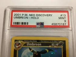 Pokemon Neo Discovery UMBREON Holo PSA 9 (0187) Graded Power - Image 3