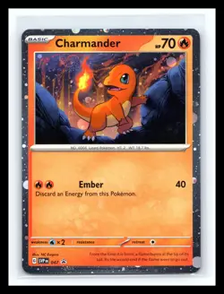 💥 Charmander SVP 047 HD W/GALAXY SWIRL Pokemon 151 Poster Collection Promo Holo - Image 1