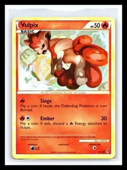 💥 Vulpix Pokemon 2011 TCG (Call of Legends) Non Holo Rare Vintage # 75/95 - Image 1