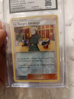 Pokemon Guinness World Record 1 Of 1 Slab Lt. Surge's Strategy Unbroken Bonds - Image 3