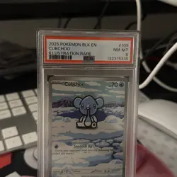 2025 POKEMON BLK EN-BLACK BOLT ILLUSTRATION RARE #109 CUBCHOO PSA 8 - Image 2