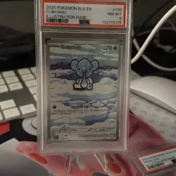 2025 POKEMON BLK EN-BLACK BOLT ILLUSTRATION RARE #109 CUBCHOO PSA 8 - Image 3