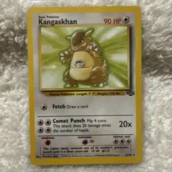 Kangaskhan 21/64 Jungle Regular Black Star Rare WOTC Vintage Pokemon TCG MP - Image 1