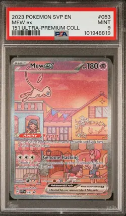 2023 POKEMON SVP EN-SV BLACK STAR PROMO 151 ULTRA-PREM COLL #053 MEW EX PSA 9 - Image 1
