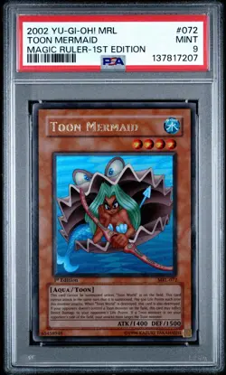 2002 Yu-Gi-Oh! Toon Mermaid Magic Ruler MRL 1st Edition Ultra Rare PSA 9 - Image 1