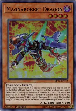 Yugioh! LP Magnarokket Dragon - MP18-EN112 - Ultra Rare - 1st Edition Lightly Pl - Image 1