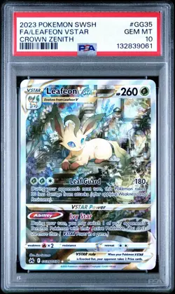 Pokemon TCG Leafeon VSTAR GG35/GG70 Crown Zenith Galarian Gallery PSA 10 - Image 2
