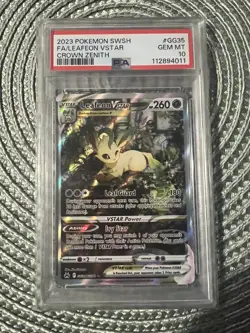 Pokemon TCG: Leafeon VSTAR GG35/GG70 Crown Zenith PSA 10 GEM MINT - Image 1