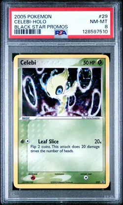 Pokemon TCG 2005 Celebi 029 Black Star Promo Holo Rare PSA 8 Near Mint/Mint - Image 1