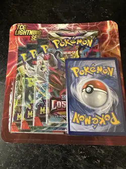 Pokemon TCG Lightning Set 4 Packs + 1 Bonus Card! Brand New/Sealed! - Image 1