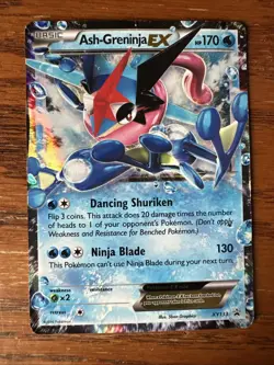 Ash-Greninja EX XY133 Full Art Promo Pokemon Card Holo Ultra Rare LP - Image 1