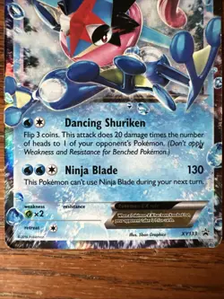 Ash-Greninja EX XY133 Full Art Promo Pokemon Card Holo Ultra Rare LP - Image 3
