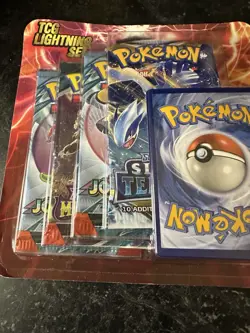 Pokemon TCG Lightning Set 4 Packs + 1 Bonus Card! Brand New/Sealed! - Image 1
