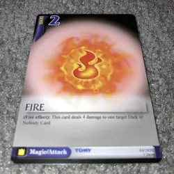 DISNEY TOMY KINGDOM HEARTS FIRE 68/162 LEVEL 2 MAGIC ATTACK TRADING CARD! - Image 1