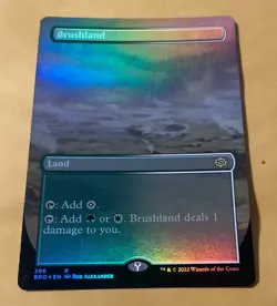 Magic MTG -The Brothers’ War - Brushland (Borderless) Foil #298 UNPLAYED - Image 2