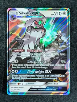 2019 Pokemon SILVALLY GX 184/236 Cosmic Eclipse Ultra Rare Holo English - Image 1