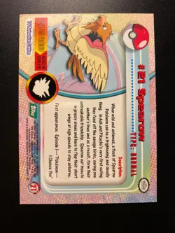 Spearow 21 Topps Pokemon Series 1 - TV Animation - Image 5
