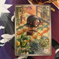 Lechonk 209/197 Pokemon TCG Sv03: Obsidian Flames Holo Illustration Rare Card NM - Image 1