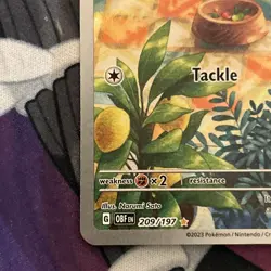 Lechonk 209/197 Pokemon TCG Sv03: Obsidian Flames Holo Illustration Rare Card NM - Image 3