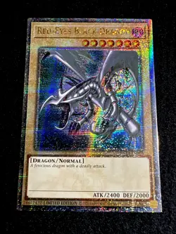 YUGIOH • RED EYES BLACK DRAGON • QUARTER CENTURY SECRET RARE • TN23-EN003 • NM - Image 2