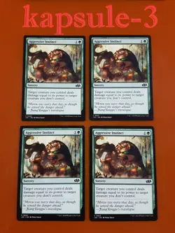 4x Aggressive Instinct | Foundations Jumpstart | MTG Magic Cards - Image 1
