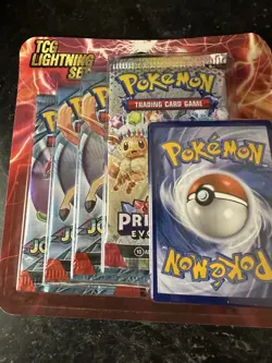Pokemon TCG Lightning Set 4 Packs + 1 Bonus Card! Brand New/Sealed! - Image 1