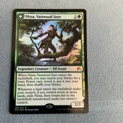 MTG - Nissa, Vastwood Seer -Magic Origins- FOIL PRERELEASE- MAGIC CARD - Image 1