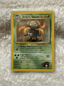 Erika's Gloom 45/132 - Gym Heroes Vintage WOTC Pokemon TCG Card LP - Image 1