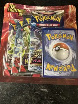 Pokemon TCG Lightning Set 4 Packs + 1 Bonus Card! Brand New/Sealed! - Image 1